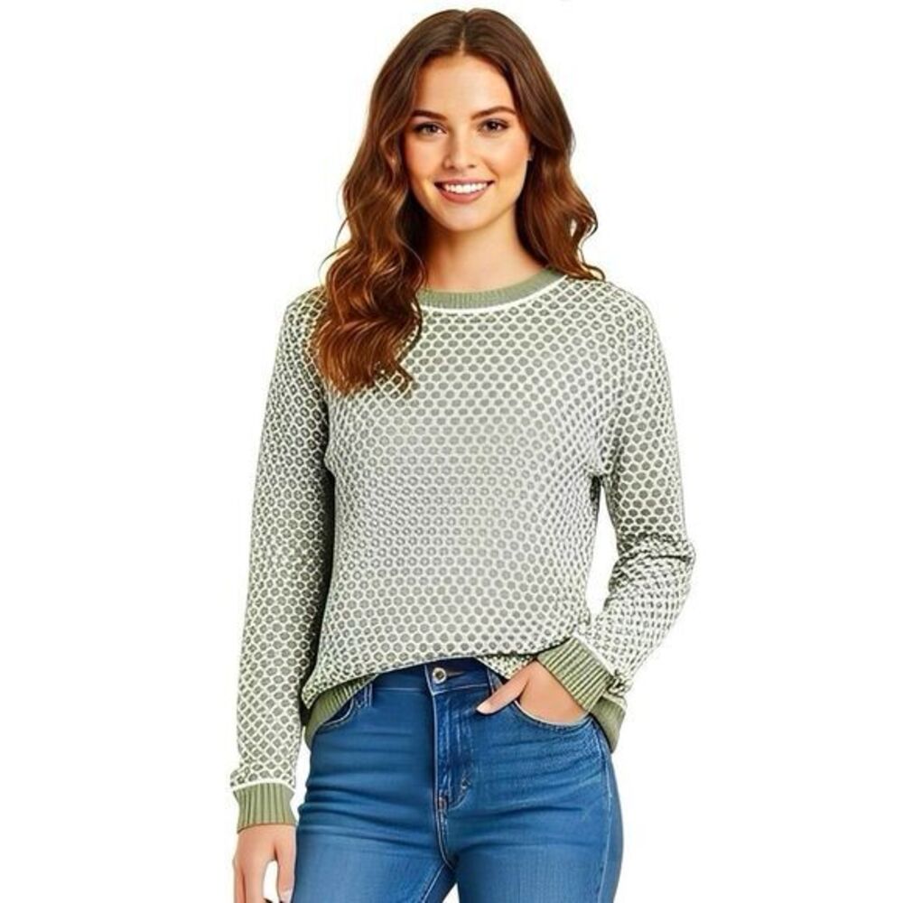 Appleseed's Womens Sweater Sz Small Fall Autumn Winter Honeycomb Waffle Y2k